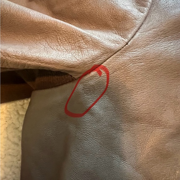 Trouvé Gray/Taupe Leather Jacket - Picture 9 of 16
